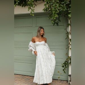 Worth Collective Dear Sky Floral Dress in Blue size small